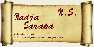 Nadja Sarapa vizit kartica